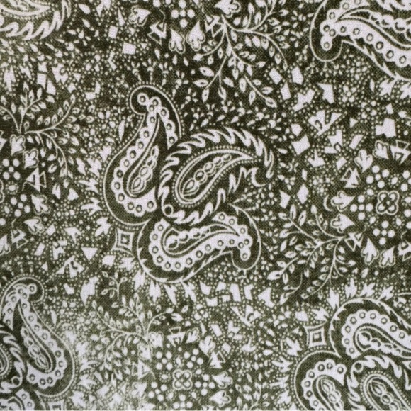 Michael Kors Dress Womens Extra Large Green Paisley Tie Waist Ruffle A Line - Picture 7 of 13